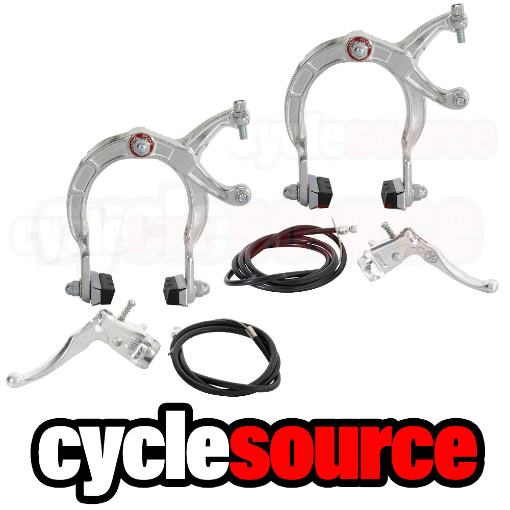 ENIX BMX Brake FRONT & REAR SET Alloy SILVER Bike Bicycle Caliper Cable Lever