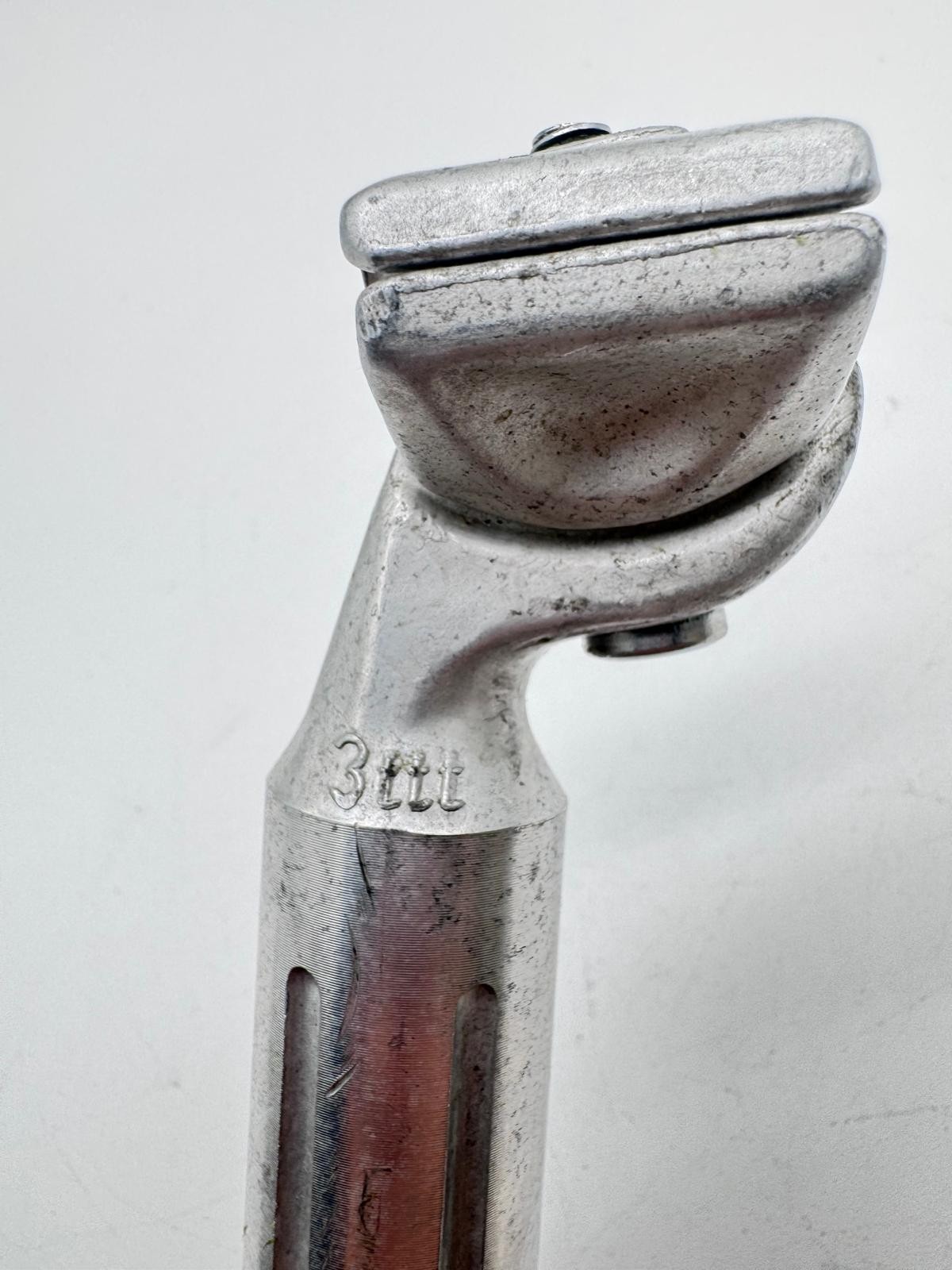 3ttt Criterium Fluted Seatpost 27.2mm Silver Micro Adjust 200mm Made in Italy
