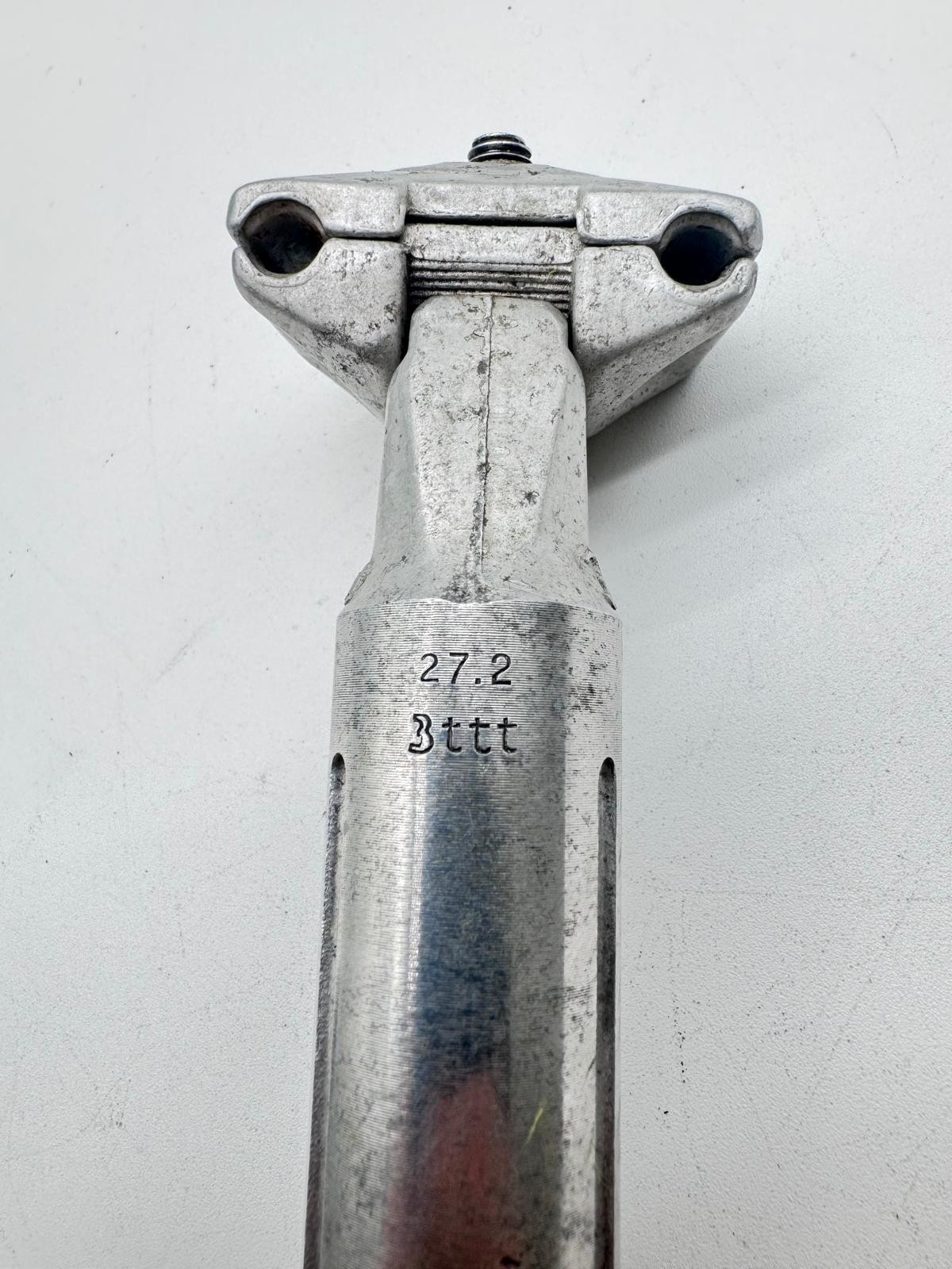 3ttt Criterium Fluted Seatpost 27.2mm Silver Micro Adjust 200mm Made in Italy
