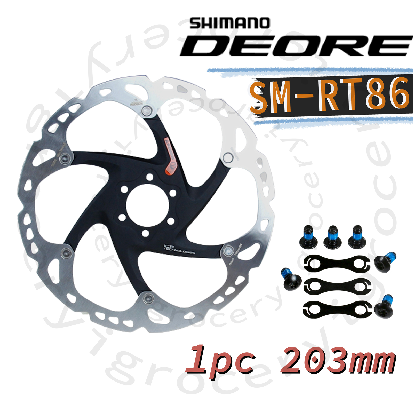 NEW Shimano Deore XT SM-RT86 Ice-Tec 6Bolts 203mm Disc Brake Rotors OEM