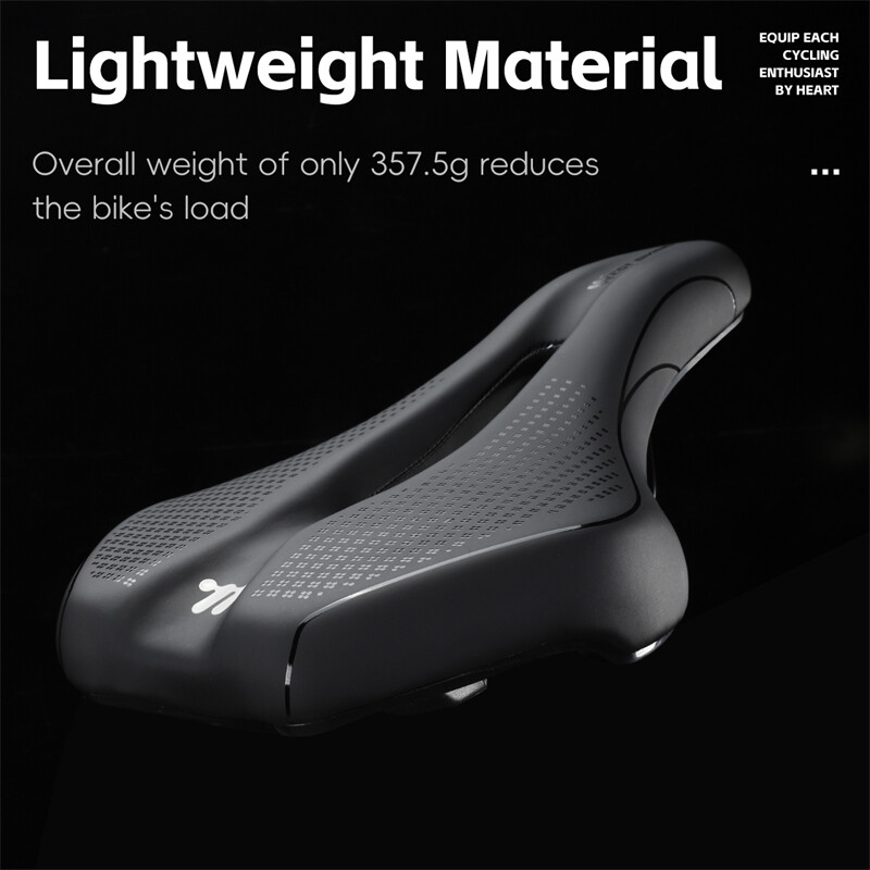WEST BIKING Leather Bicycle Saddle Hollow Breathable Comfort Bike Seat Cushion