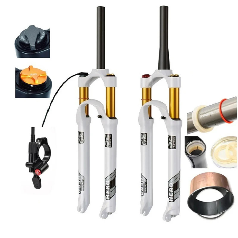 26 27.5 29er Mountain Bike 120mm Stroke Quick Release Locking Control Air Fork