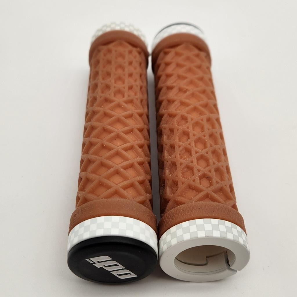 ODI Vans Lock-On Gum / White Waffle Bicycle Grips Checkerboard Ends – NO PACKAGE