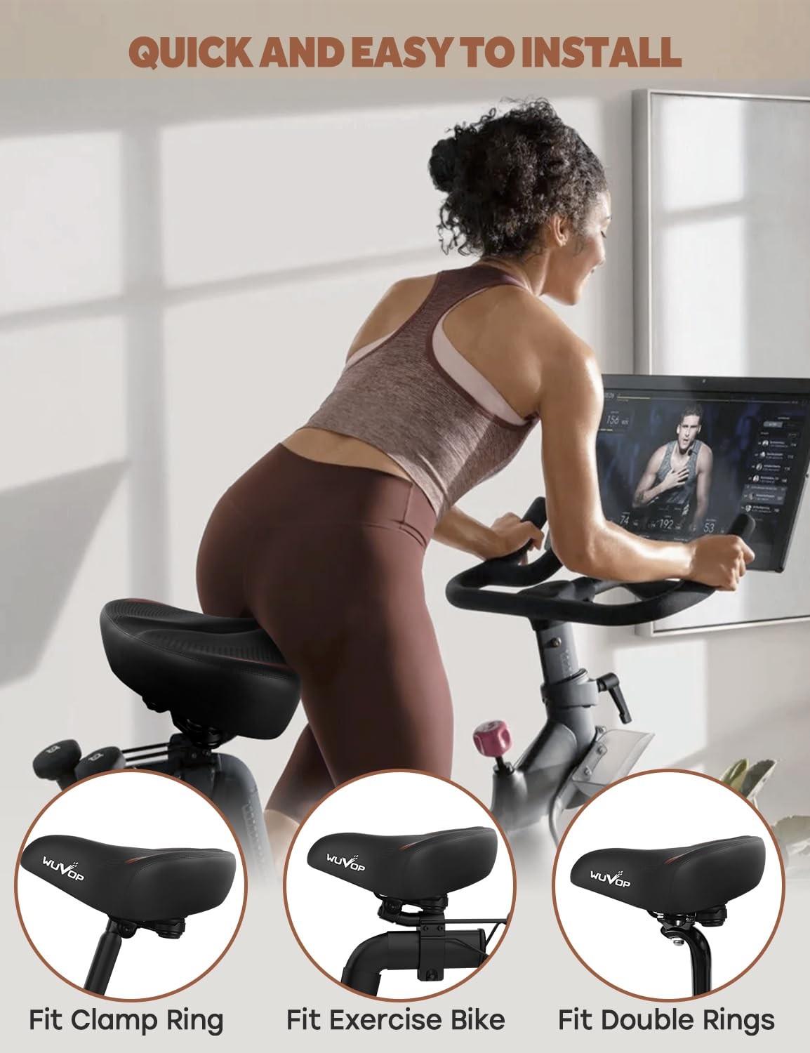 Oversized Bike Seat Cushion for Peloton Bike & Bike+, Comfort Bicycle Seat Re…