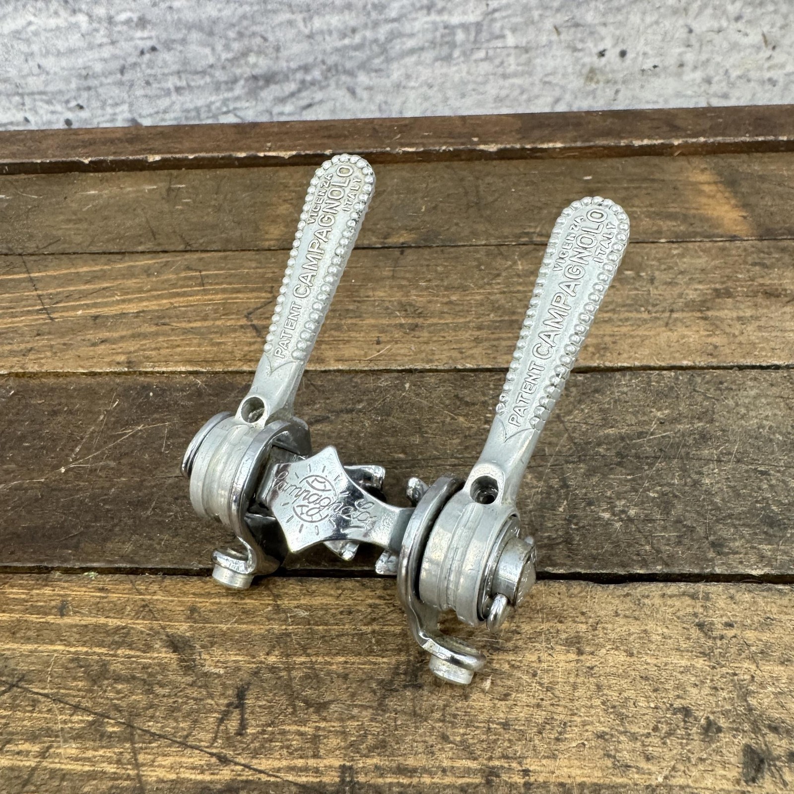 Vintage Campagnolo Record Down Tube Shifter Set Shift Lever Clamp FRiction 80s