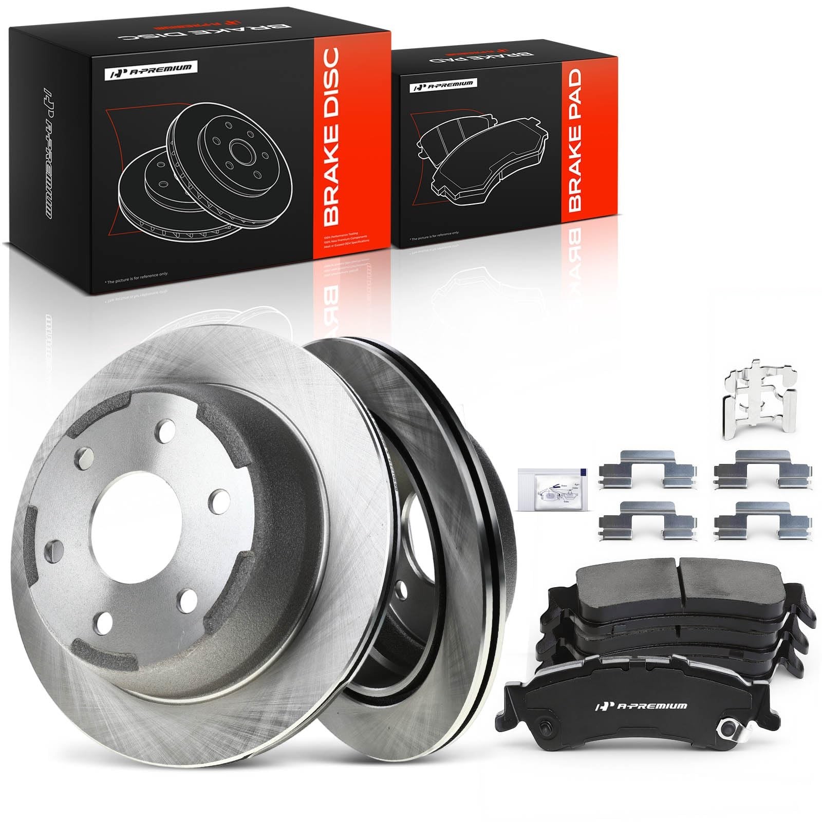 A-Premium 12.80 in (325mm) Rear Vented Disc Brake Rotors + Ceramic Pads kit C…