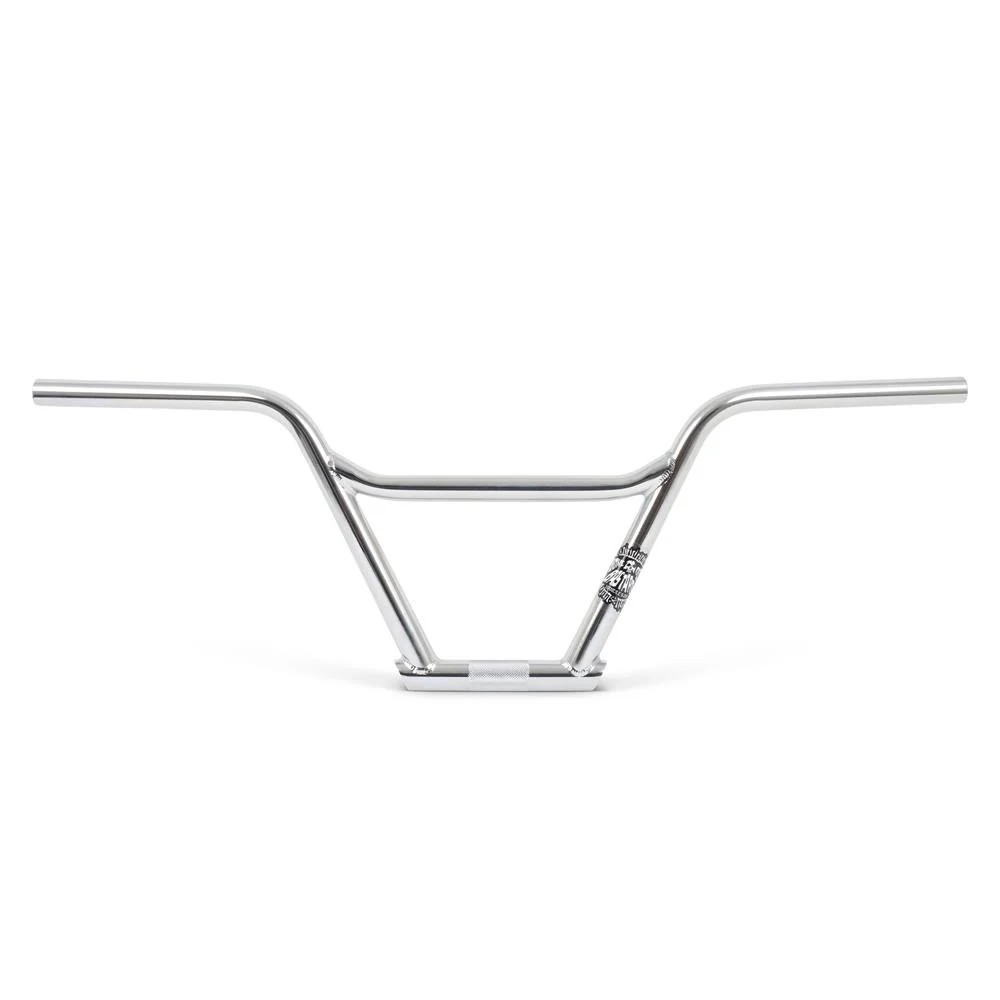 BONE DETH BASTARD BMX BARS 4pc HANDLEBARS 100% CHROMOLY BLACK CHROME NEW
