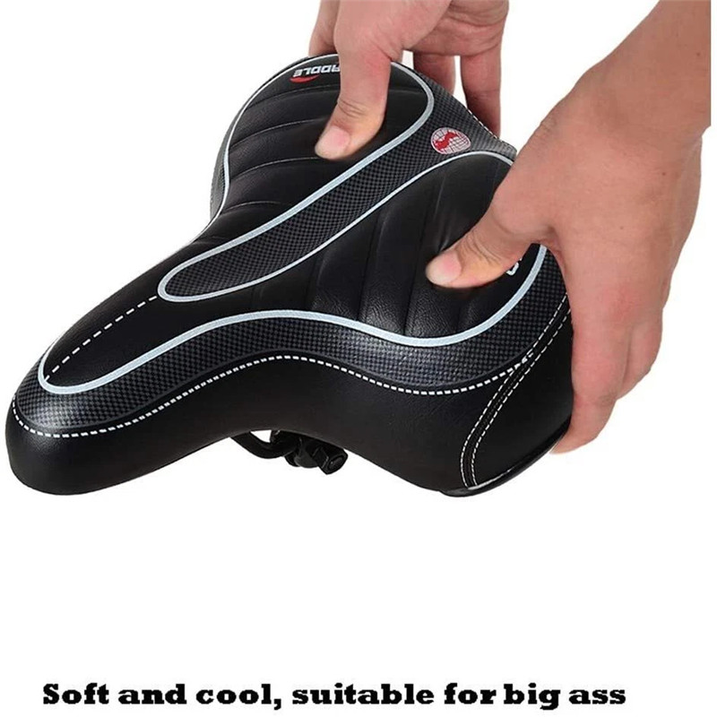 Comfort Wide Big Bum Soft Gel Cruiser Bike Saddle Bicycle Seat Air Cushion Pad