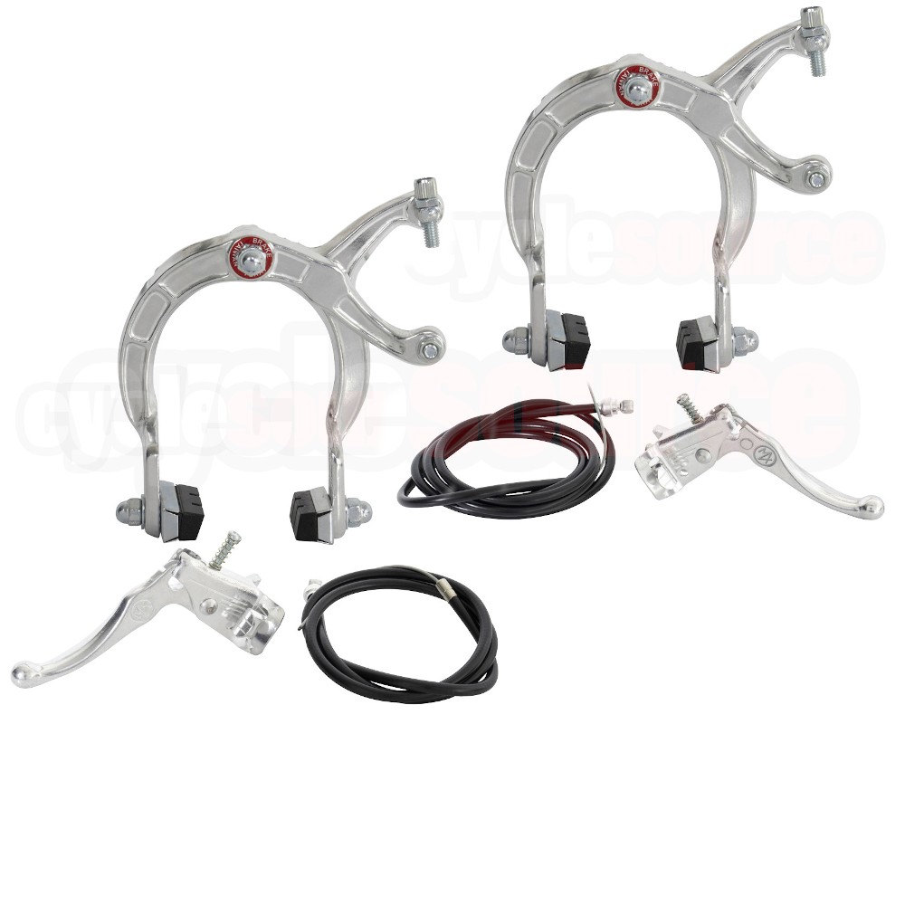 ENIX BMX Brake FRONT & REAR SET Alloy SILVER Bike Bicycle Caliper Cable Lever