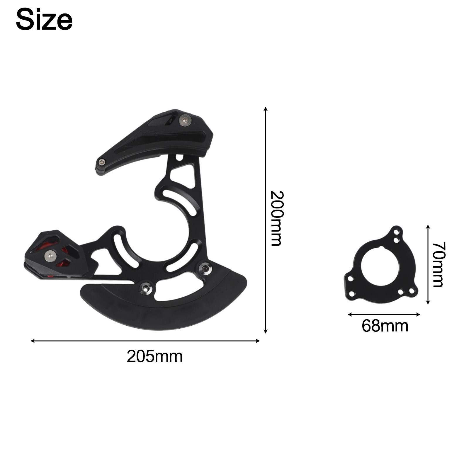 Chain Guide for DH Bike with Aluminum Guide Wheel 32T 34T 36T 38T Single Speed