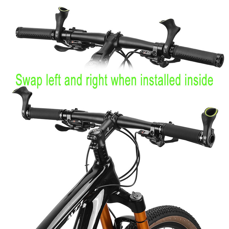 MTB Inner Bar Ends Mini Ergonomic Handlebar Ends for Mountain Bike 22.2mm