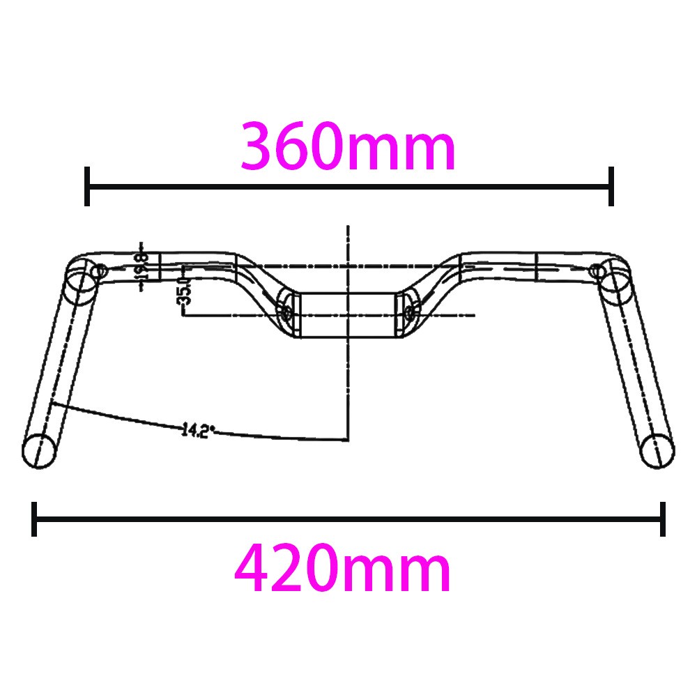 Carbon Fiber Road Bike Handlebar Rise 35mm Bicycle Aero Drop Bar 31.8*340-480mm