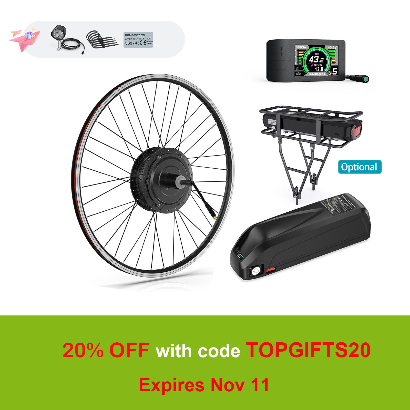 48V500W Bafang Electric Bike 20″ 26″ 27.5″ 700C Rear Wheel Motor VBrake Cassette