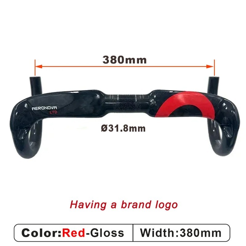 Road Bicycle Carbon Handlebar 31.8mm 380-440mm Width Breaking Wind Bent Bar