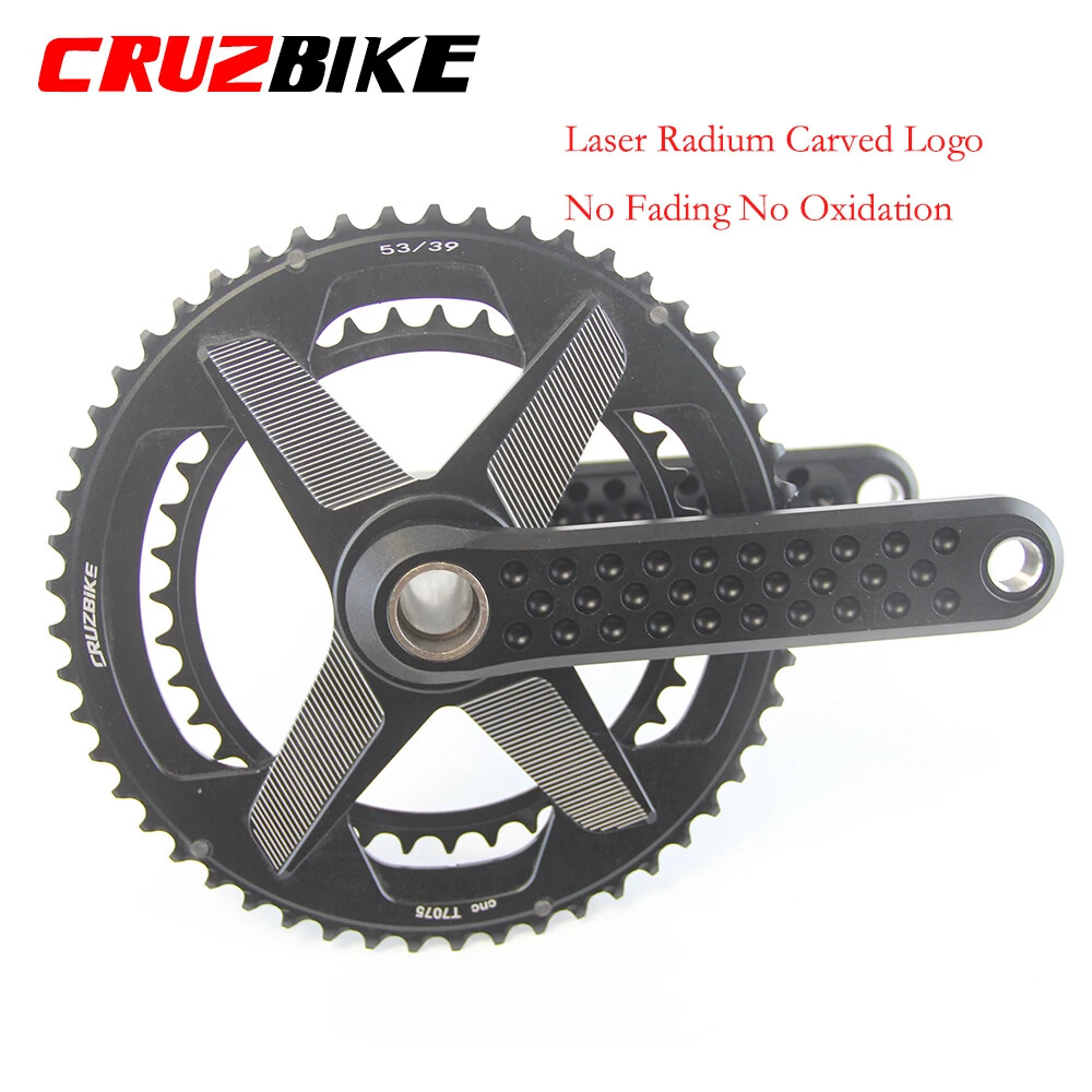 Road Bike Crankset 155/160/165/170mm Cranks with Double Chainring 46-30/48-32T