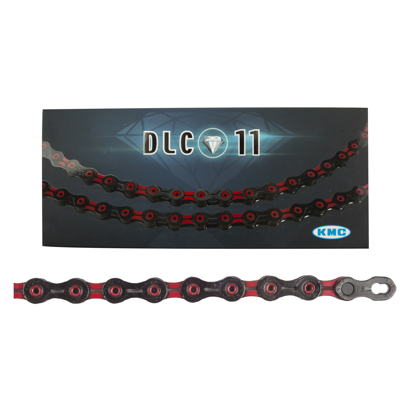 KMC X11SL Super Light Chain – 11-Speed, 116 Links, Black/Red