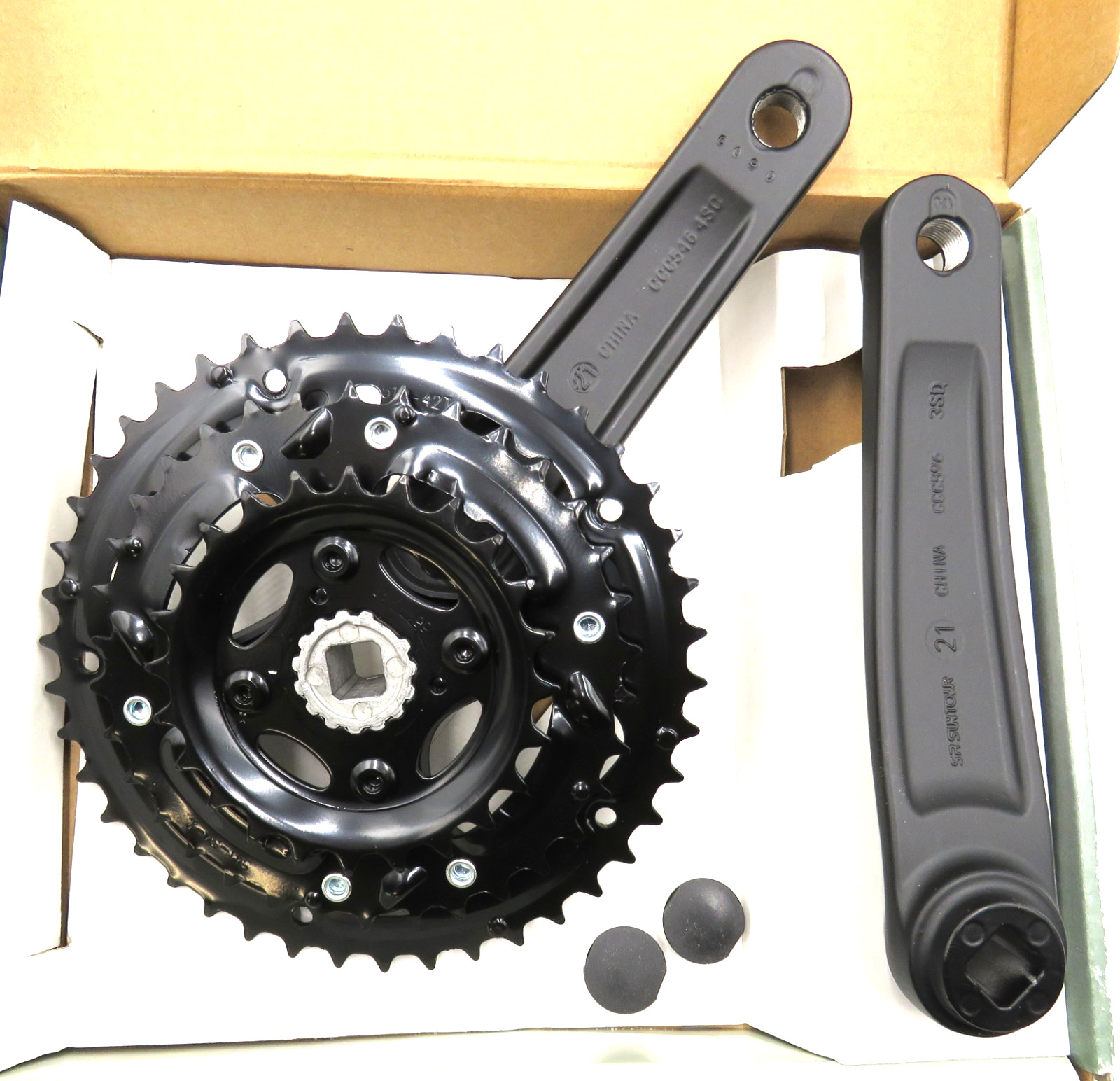 SR Sun Tour Crank Set 24-34-42T x 170mm Black