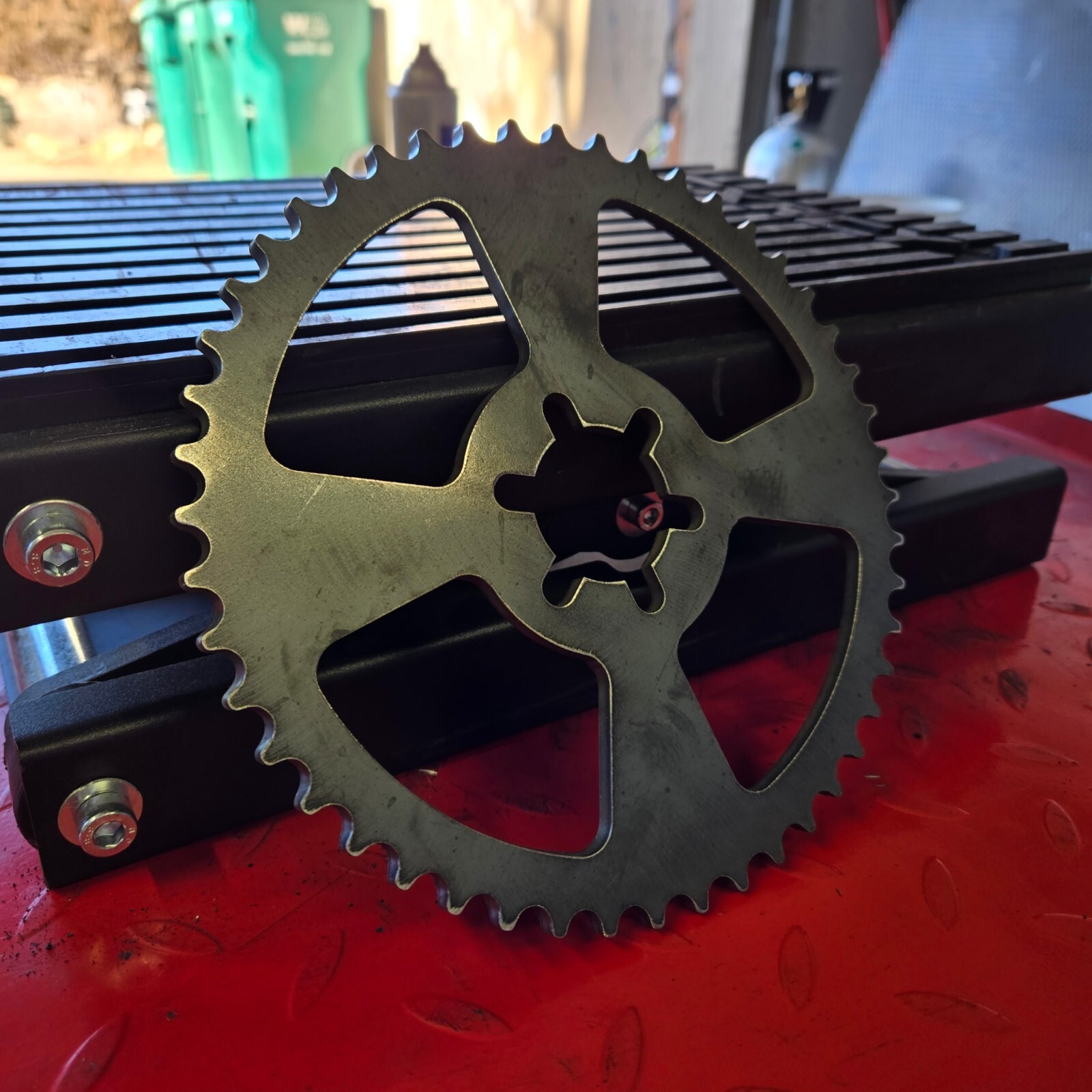 Any Tooth Sprocket Steel NEW #420 Chain 6 Hole Design – Design may vary