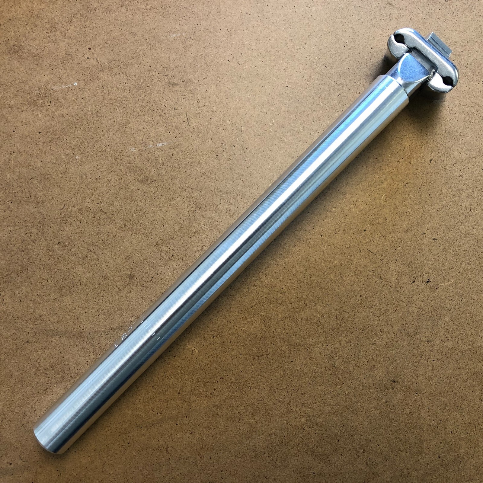 New Kalloy Bicycle Seat Post Micro Adjustable 25.0-27.4mm Length 350mm Silver