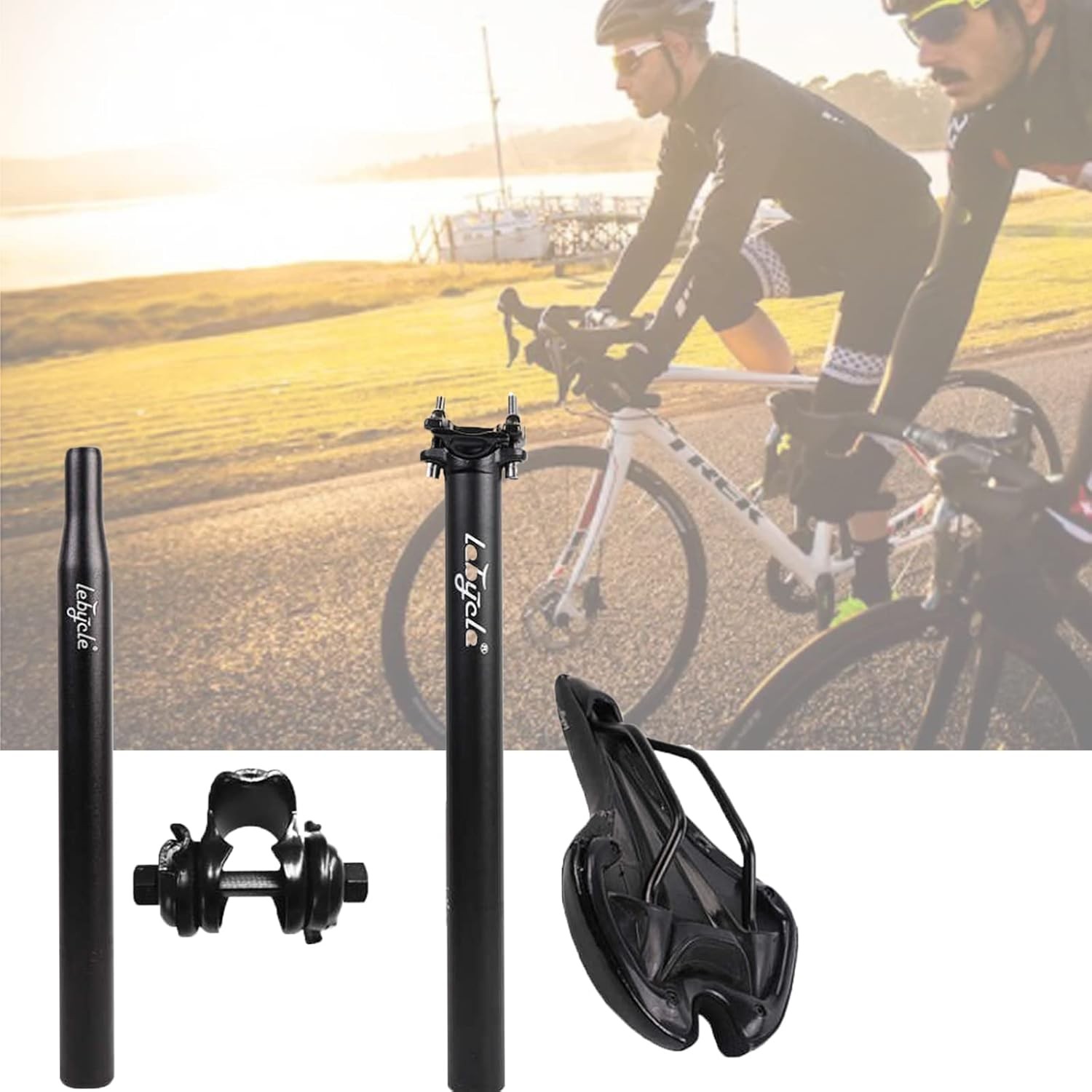 Bicycle Seat Clamp Aluminum Alloy Bike Seat Post Clamps Compatible with Standard