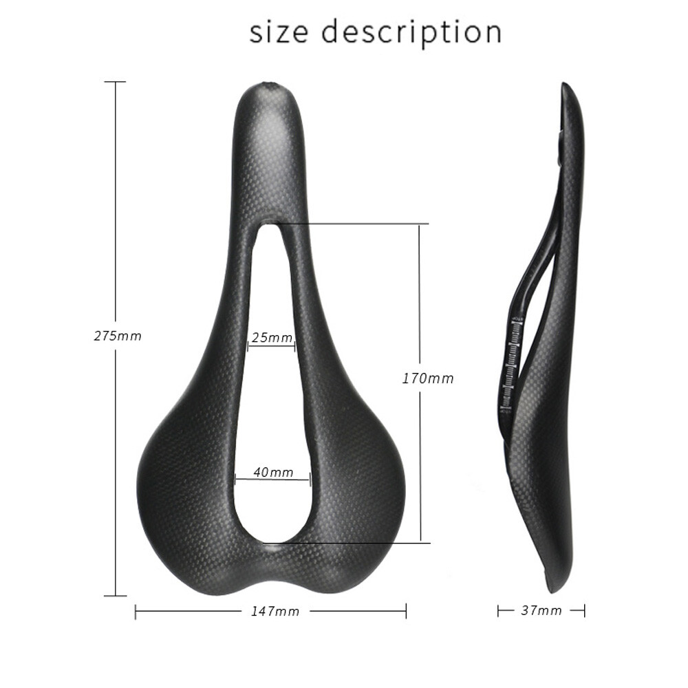 TOSEEK Full Carbon MTB Road Bike Saddle Comfort Big Hollow Racing Seat Cushion