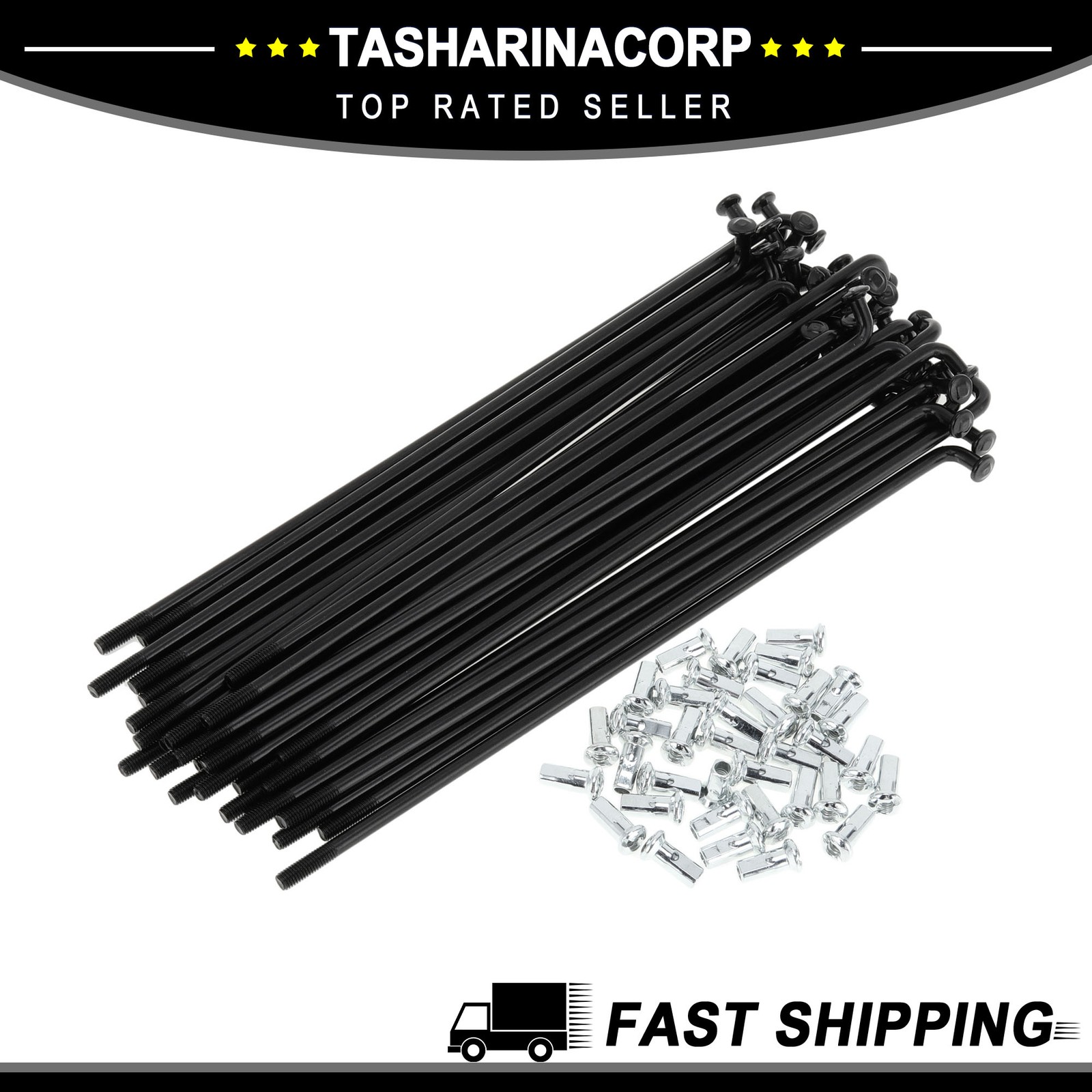 1 Set 12G 131mm Length Bicycle Spokes Nipple Carbon Steel Universal