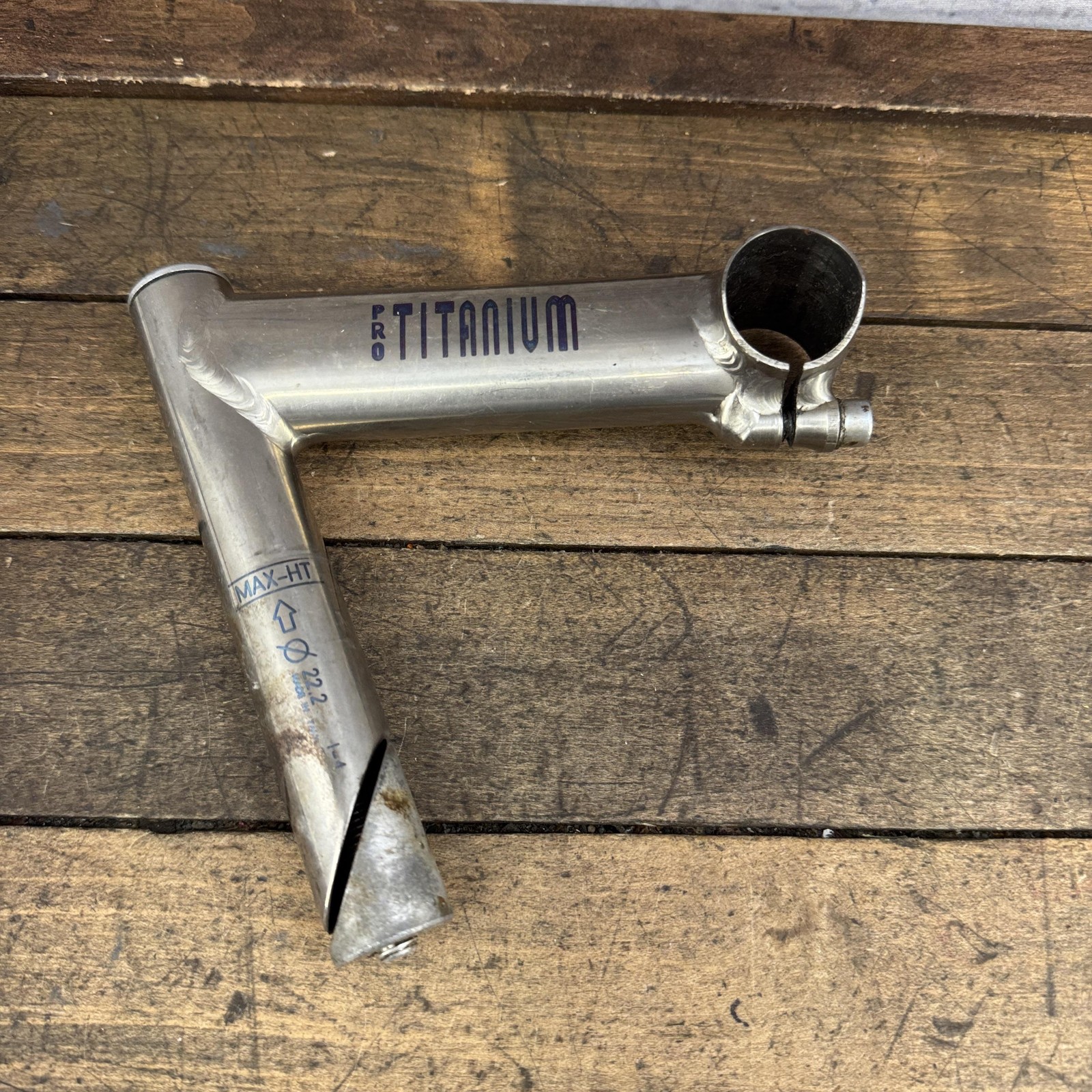 Vintage 3TTT Pro Titanium Quill Stem 22.2 1″ Italy Drop Bar Ti