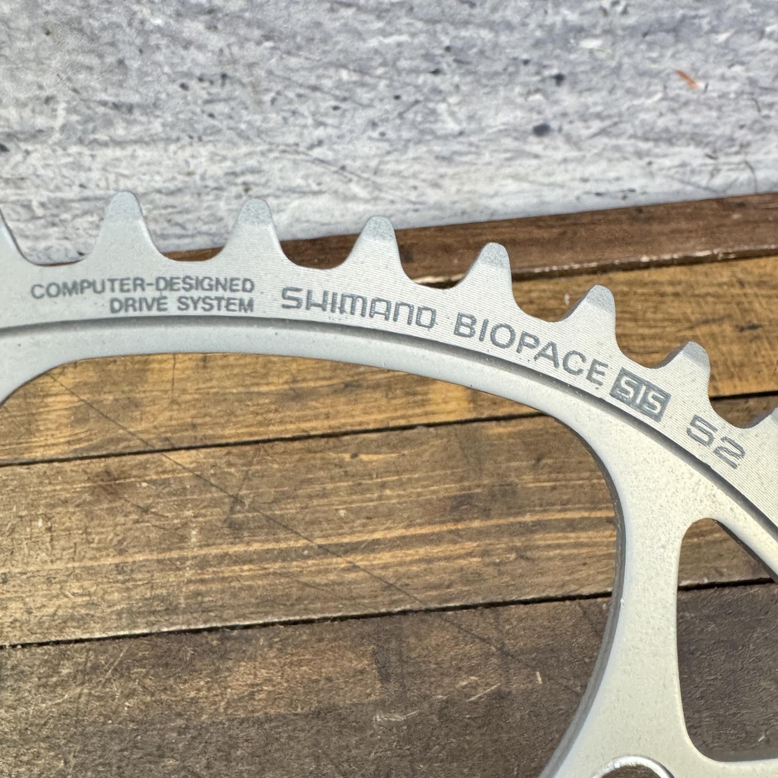 Vintage Shimano Biopace SIS 52T Chainring 130 BCD NOS 5-Arm Steel Ring Bike