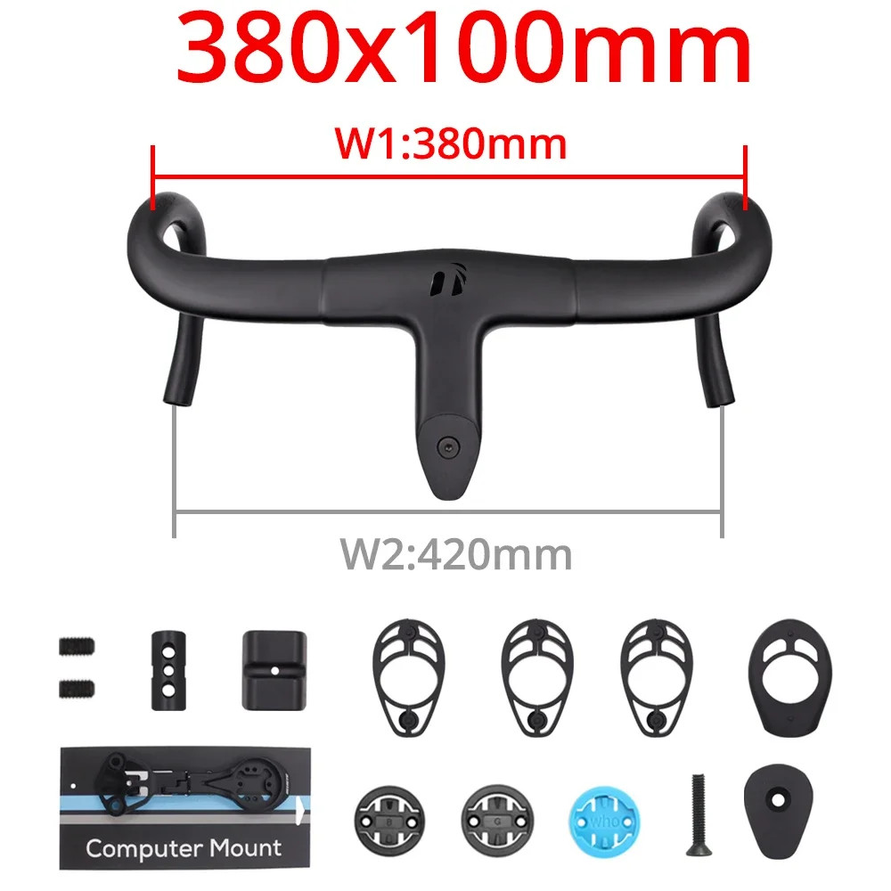 Ultra Light Carbon Fiber Road Bike Handlebar 340mm 360mm 380mm 400mm 420mm