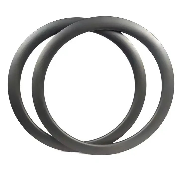 700C Carbon Rims 55mm Depth V/Disc Brake Road Bike Tubeless Rings UD/3K 2pcs