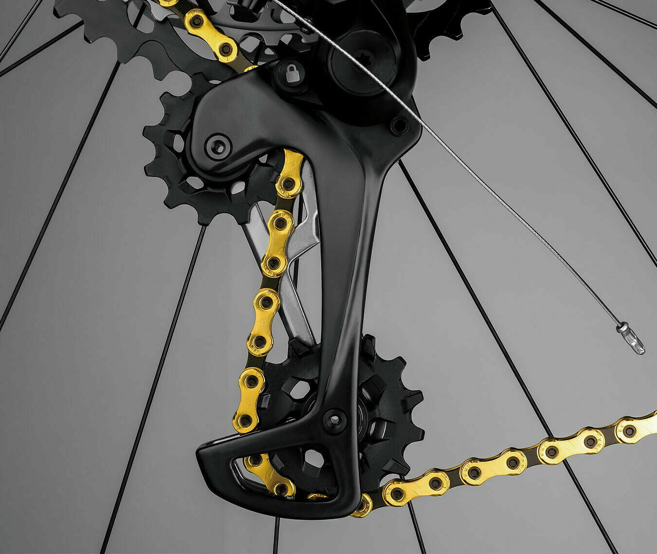 KMC X12 12 Speed Silver/ Gold Ti-N Road Bike Chain 126L Quick Link Fits Shimano