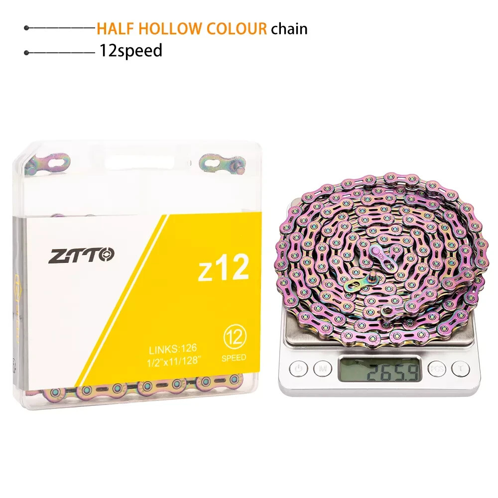 12 Speed Bicycle Chain Colorful Road Bike Ultralight Rainbow Chains SLR/EL ZTTO