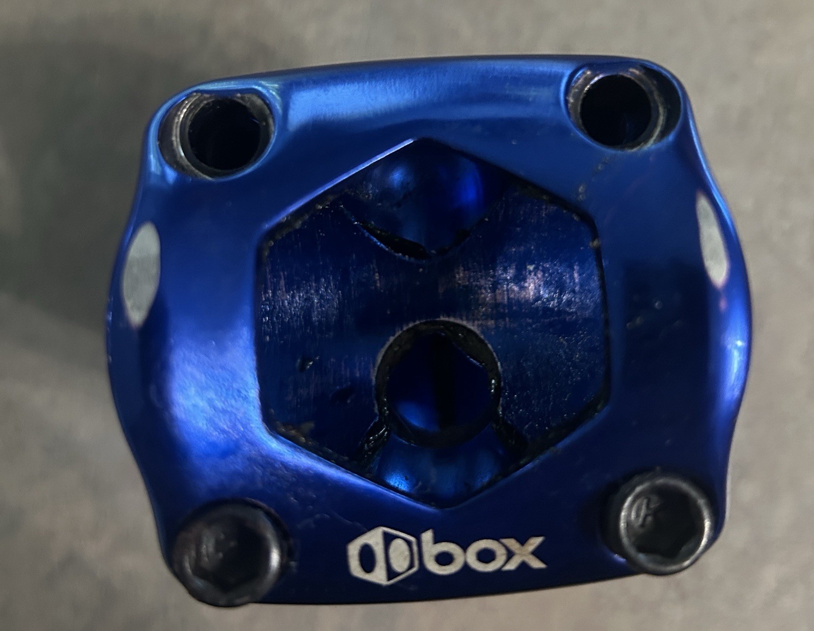 BOX One front Load BMX Stem 48mm length 31.8mm oversize Clamp 1 1/8in Blue