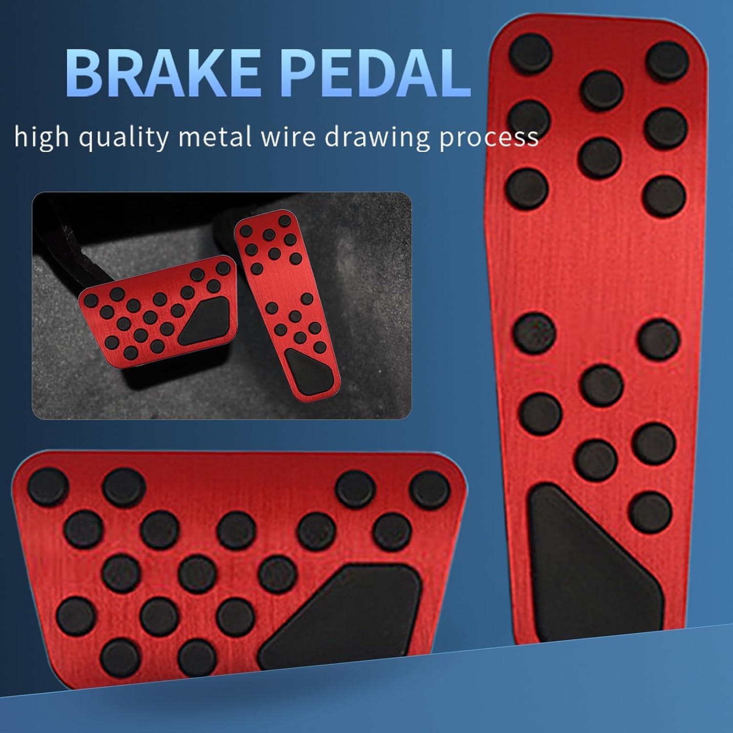 Aluminum Alloy Pedal Cover for Dodge Challenger Charger Chrysler 300 No Drilling