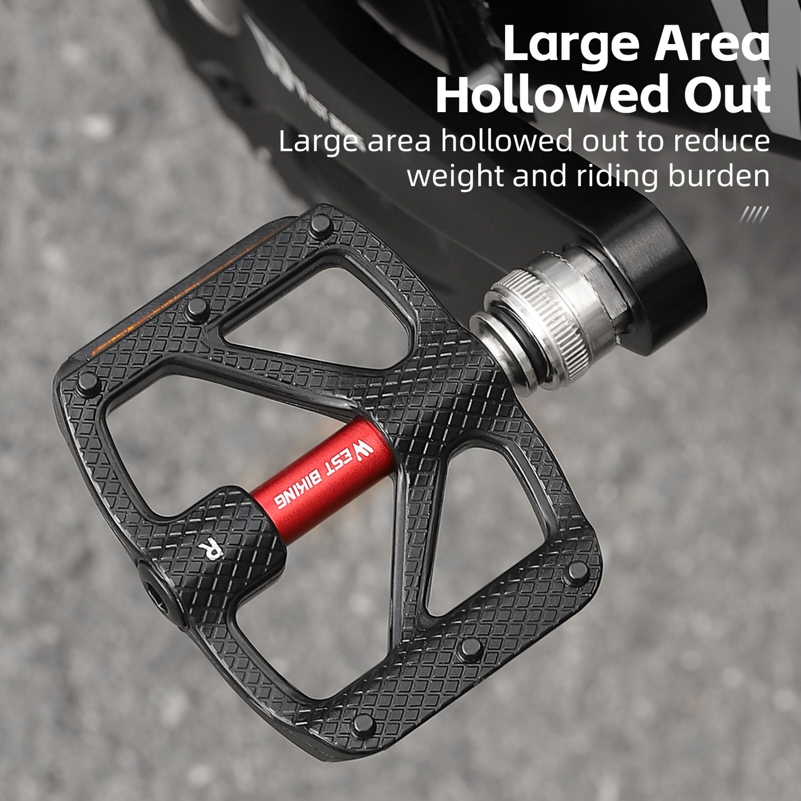 WEST BIKING Bike Pedals Quick Release CNC Seal Bearing 3 Bearings Pedals a Pair