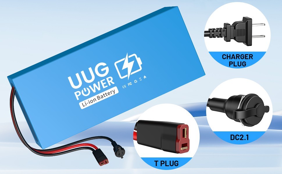 UUG 48V 14Ah Ebike Battery Lithium F o 100W-1000W Motor BMS 30A 10s4p C
