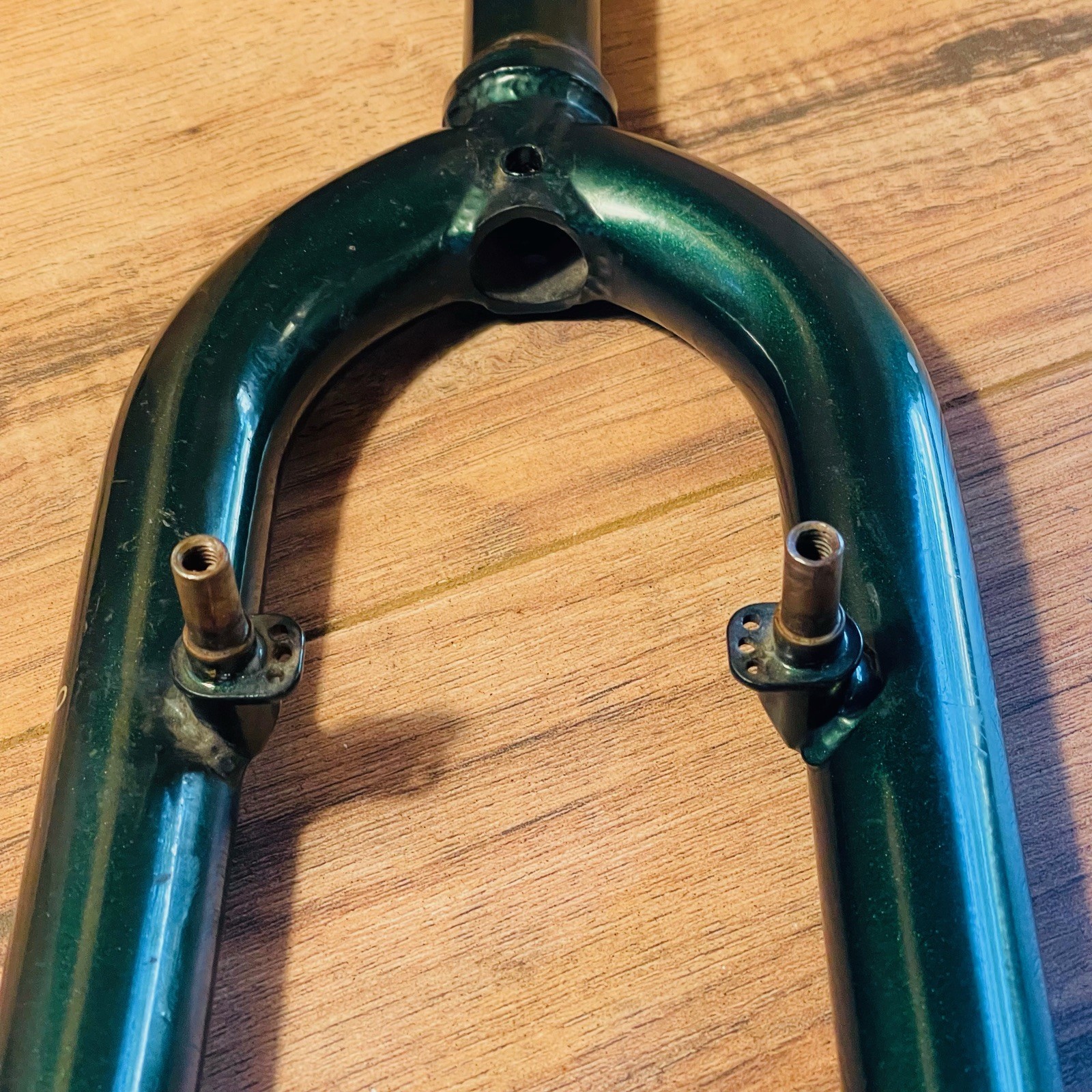 1-inch 1” Threaded Rigid MTB Fork 26 182 Steerer 395 AtoC Green Chromoly