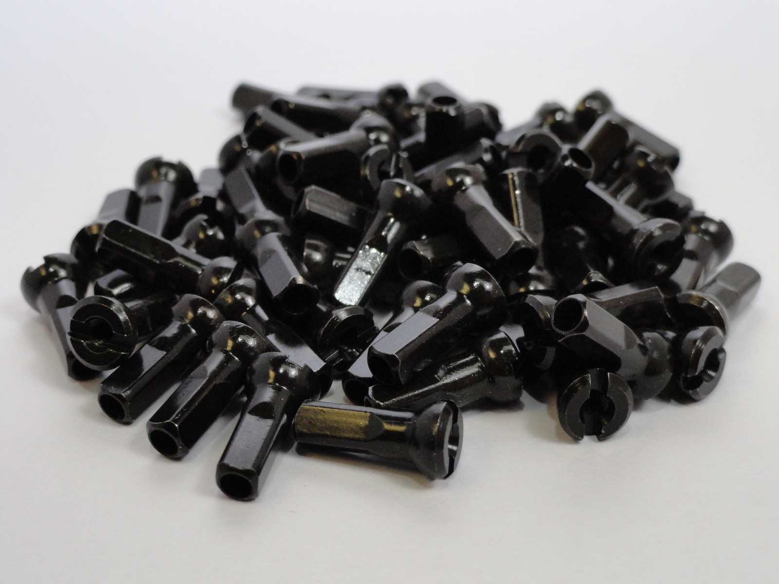 72 14G Black Brass Bicycle spoke nipples
