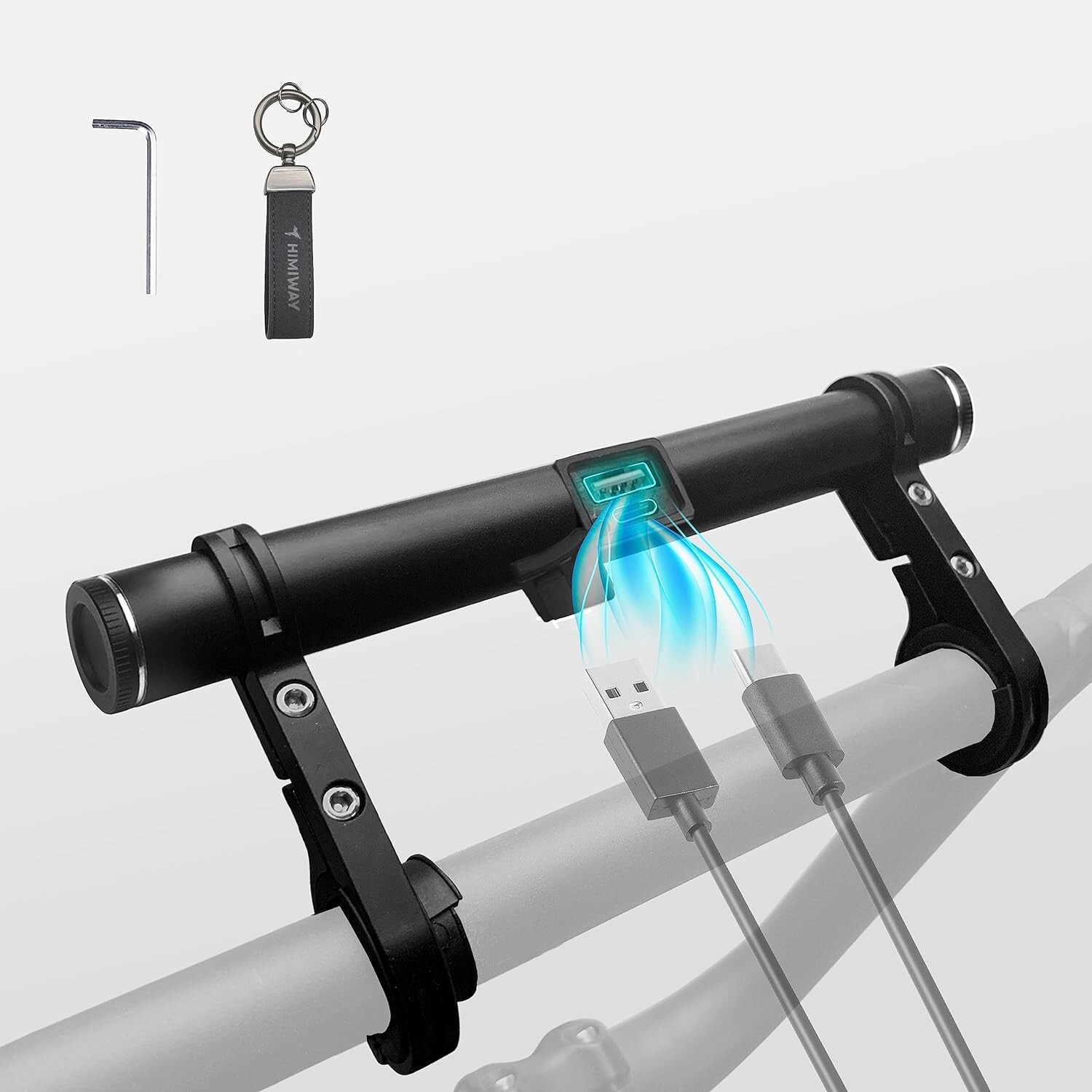 Handlebar Extender USB Bicycle Extension for Cycling WITH BATTERIES FOR CHARGING