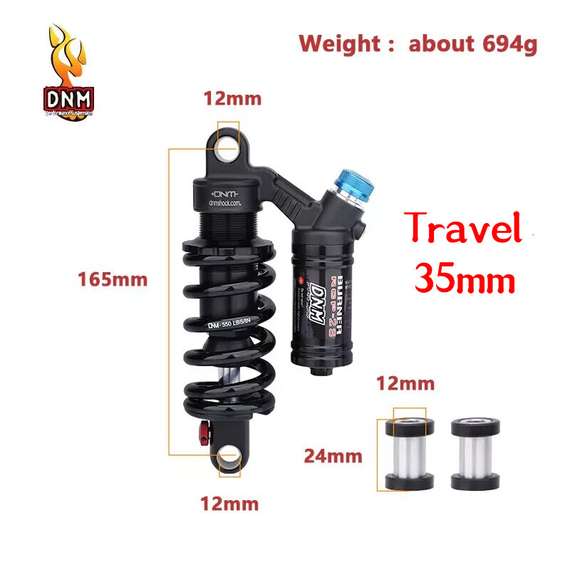 DNM RCP2S Rear Shock MTB Bicycle Coil Shock Suspension 190/220/230mm AM/DH