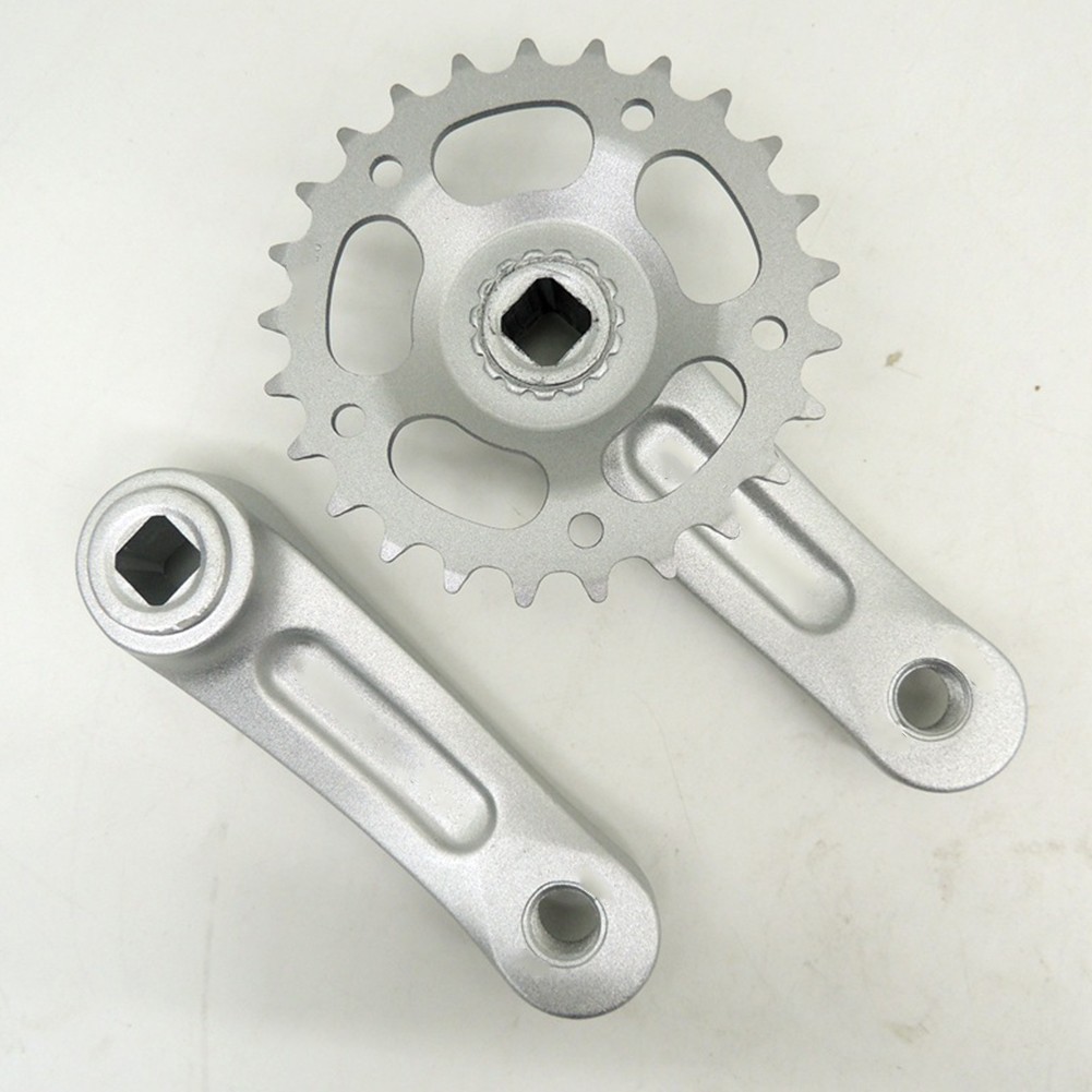 28T Lightweight Bike Crankset for Children with 114mm Size and Aluminum Build