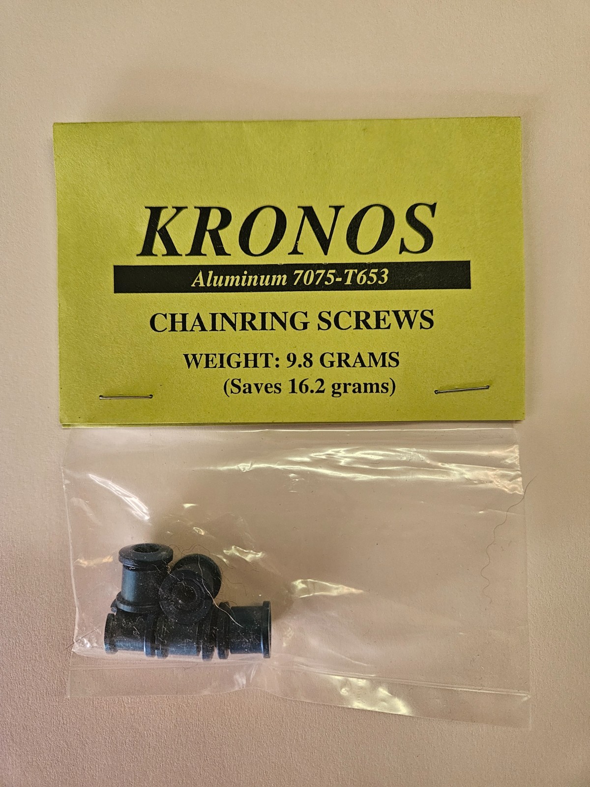 NOS – Kronos Aluminum Double Chainring Bolts Blue (made in 1988) – 5 pcs.