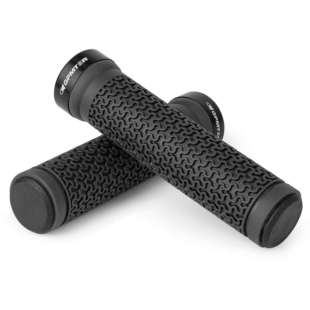GPMTER Bike Handlebar Grips, Single Lock-on 131 mm L x 22.2 Dia, Black
