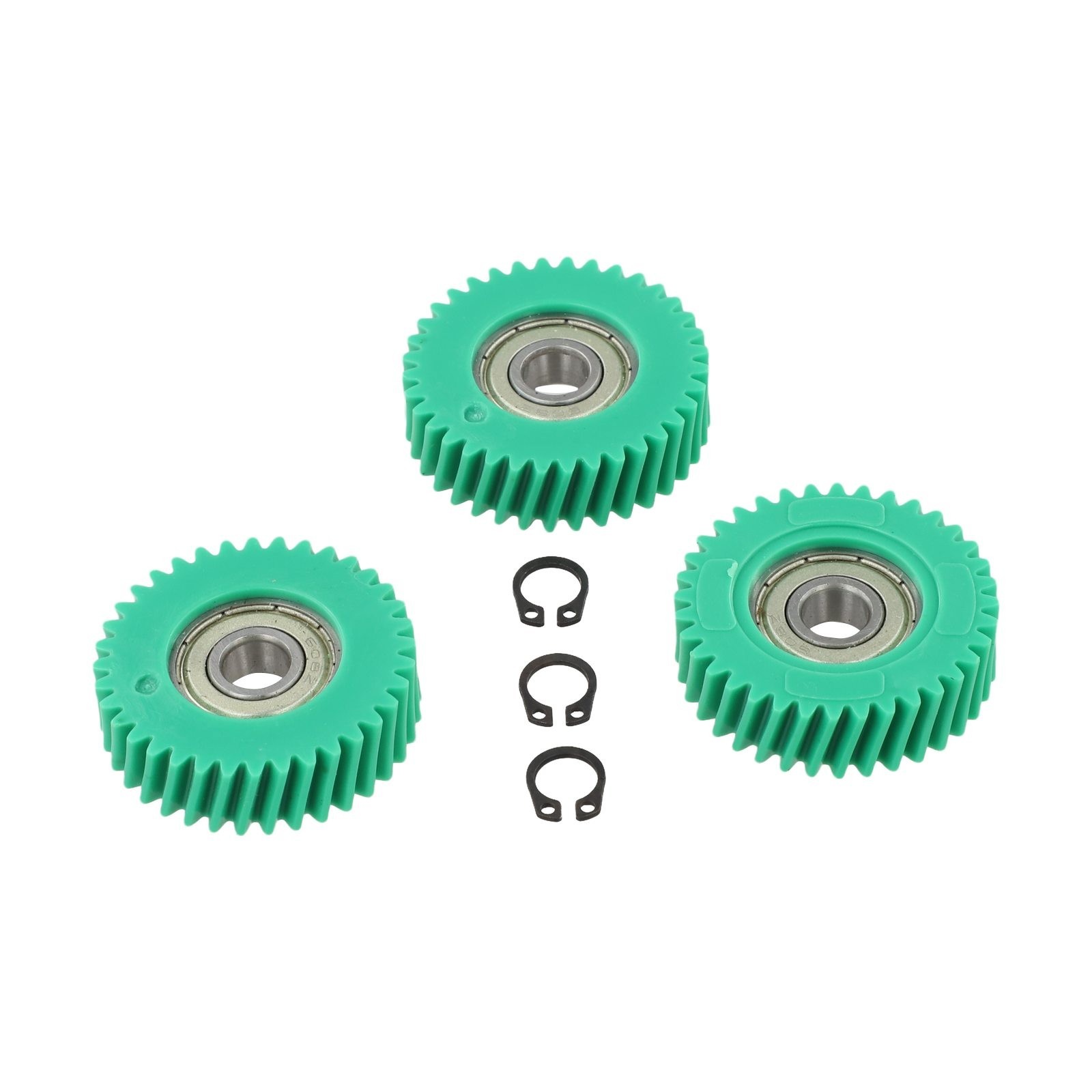 36T Nylon Skew Gears 385mm for Electric Bike Motor 3PCS Set with 608 Bearings