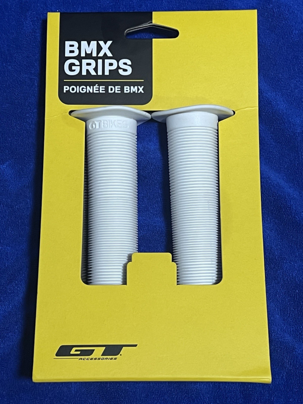 GT Super Soft BMX Grips White Flanged 155mm GP3117U40OS NOS New