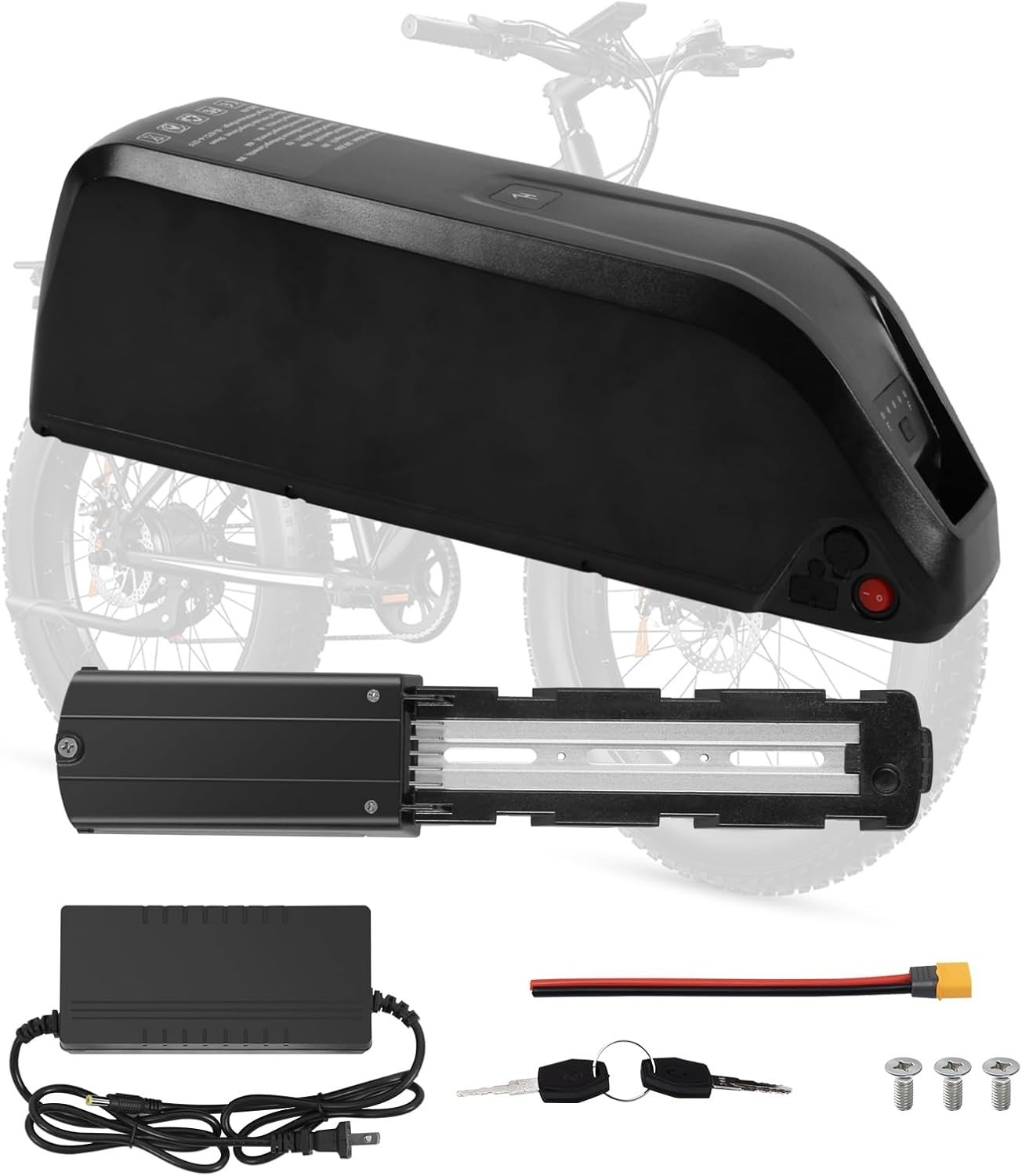 5Pin Electric Bike 52V/48V/36V Ebike Li-ion Battery w/USB Port for 2000W Motor
