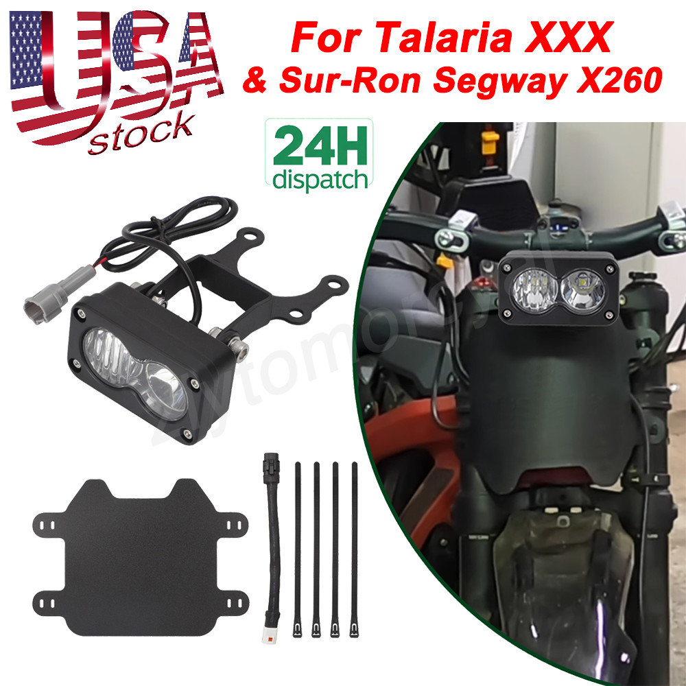 US Front Led Headlight Kit w/ Adapter Plug For Talaria XXX & Sur-Ron Segway X260