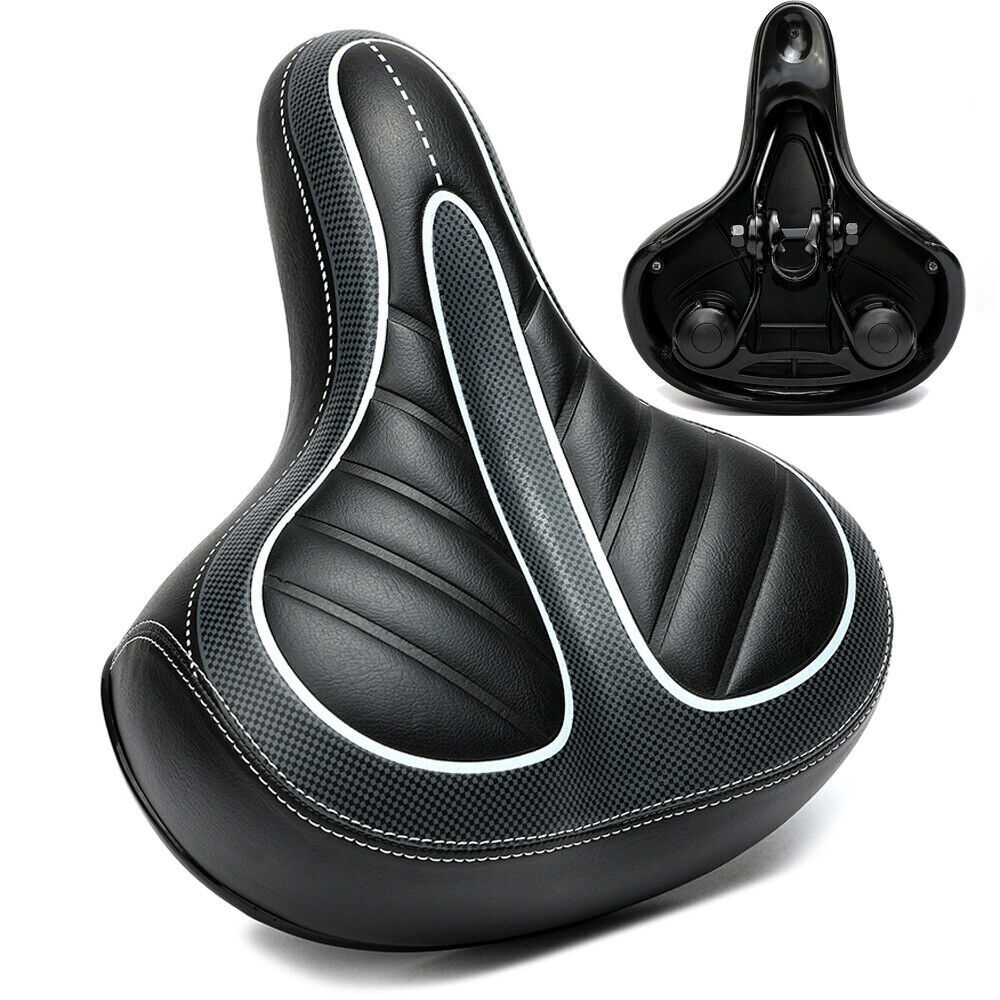 Bike Comfort Wide Big Bum Bicycle Gel Cushion Extra Soft Sporty Saddle Seat Pad