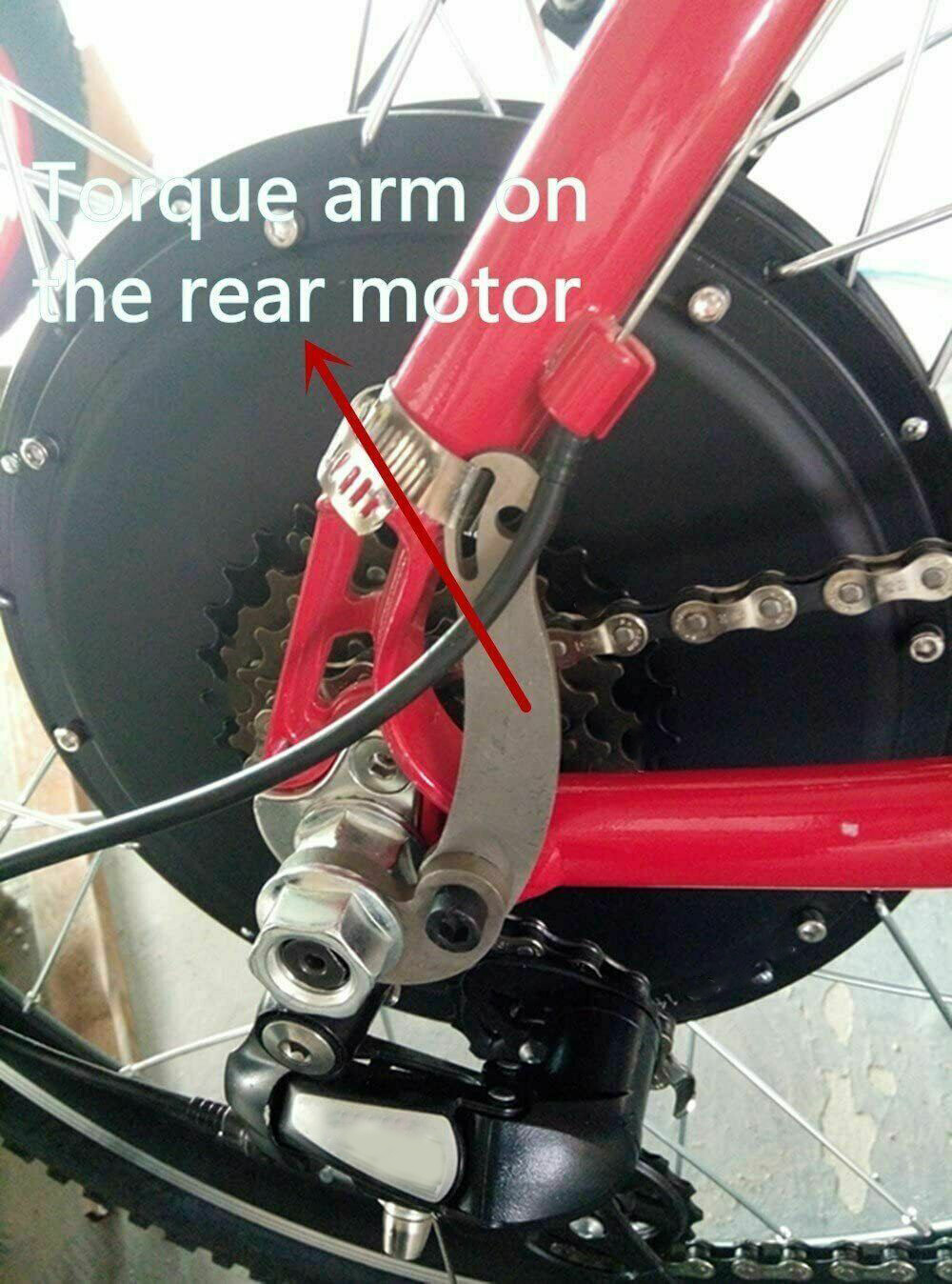 2 E-Bike Electric Bicycle Universal Torque Arm Silver Fit For Front Or Rear US