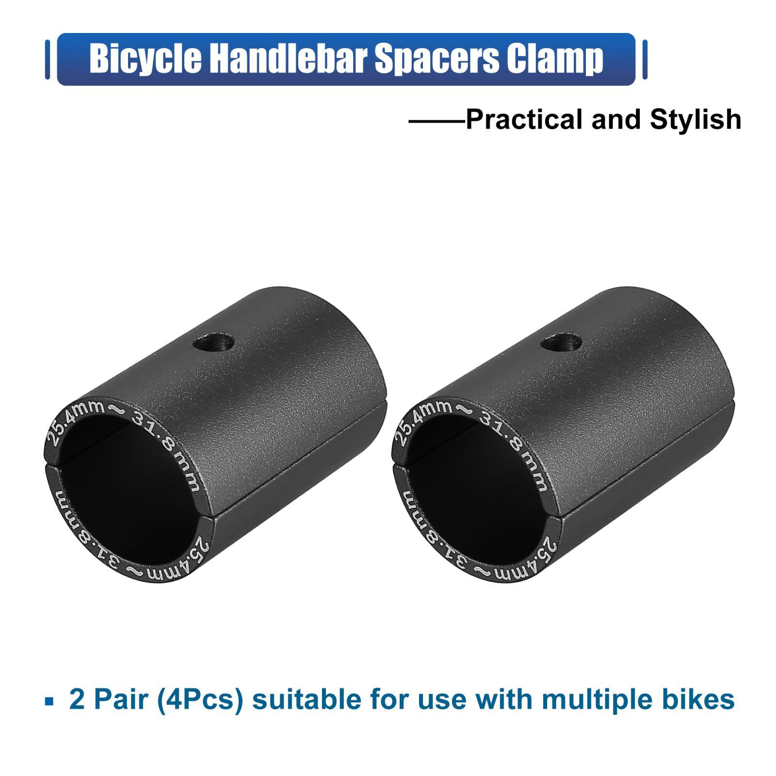 2 Pair Bike Handlebar Shim 25.4 to 31.8mm Handlebar Shim Spacer Stem Size Reduce